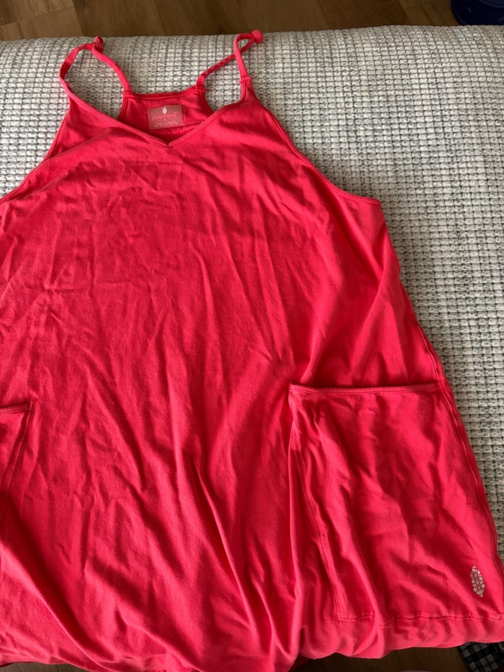 Free People Bright Red Hot Shot Onesie